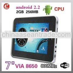 Cheap tablet pc 7 inch Android 2.2 VIA 8650 800Mhz MID