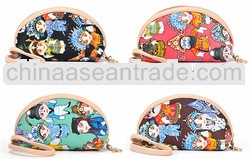 Chinese opera facebook mini PU wallet hand bag for women