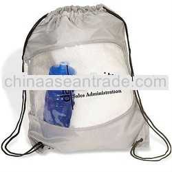 Clear View Drawstring Bag GREY
