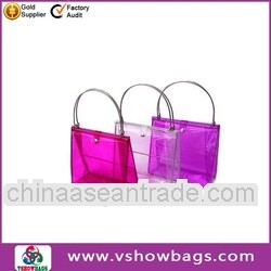 Clear transparent pvc shrink sleeve packaging bags with flower shape