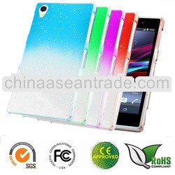 Colorful rubber PC back cover for Sony Xperia Z1