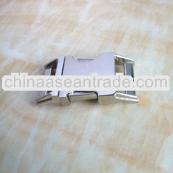 Contoured quick release metal buckle