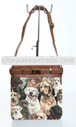 DOG LADIES DESIGNER TAPESTRY CANVAS RETRO ACROSS CROSS BODY SHOULDER MESSENGER BAGS