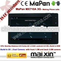 Dual camera 7inch Build in 3G making phone calls 8GB android 4.0 OS tablet PC MaPan MX710A 3G