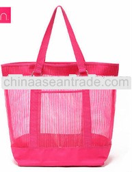 Easy looking mesh style shoulder hand bag beach tote bag