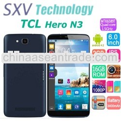 FHD 1920*1080 6.0'' TCL Hero N3 Y910 Android 4.2 OS MTK6589T Quad Core 1.5GHz 2GB RAM Blueto