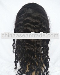 Factory Price Deepwave Silk Top Peruvian Hair Full Lace Wigs In Stock