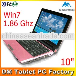 Factory sale 10 inch laptop RAM 1G/2G DDR3160G/250G/320G notebook computer WinXP/7 Intel D2500 netbo