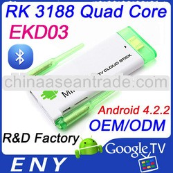 Factory supply CX-919 II Dual wifi antenna Quad core tv box android 4.2.2 mini pc RAM 2GB ROM 8GB Bl