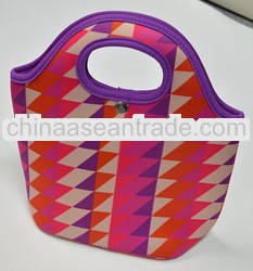Fashion Design Custom Neoprene Lunch Tote Bag
