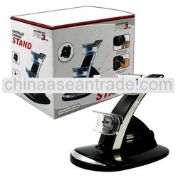 Fashion design!!! dual charger for ps3 charging for controllers