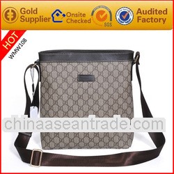 Fashion men's business leather handbag with strap