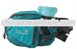 Fashion waterproof nylon lumbar pack with water bottle poket