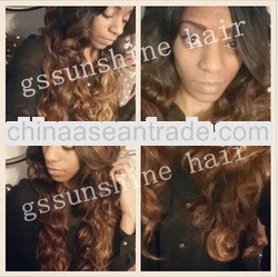 Fashionable!20" t-color #1b/4 loose wave side part 100% full lace human hair brazilian hair u p