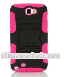 Fashon 3 IN 1 Silicone hybrid Case For samsung galaxy note 2