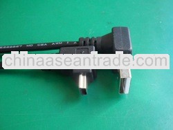 Flexible Double Up angled usb cable AM to mini BM Cable