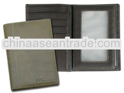 Genuine leather passport travel ticket holder checkbook cover