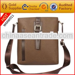 Guangzhou professional manufacturing real leather shoulder bag for men leather satchel bag
