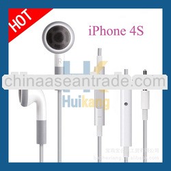 High Quality Newest Cute Earphone&Headphone Ear Cap With Mic and Remote For iPhone 4S From Earbu