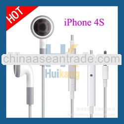 High Quality Newest Earphone&Headphone Jack Plug Stopper With Mic and Remote For iPhone 4S From 