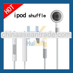 High Quality White Earphone&Headphone For Ipod With Remote From Earbud Holder.