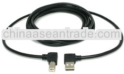 High-Speed USB 2.0 Device Cable Left Angle AM to Right Angle BM