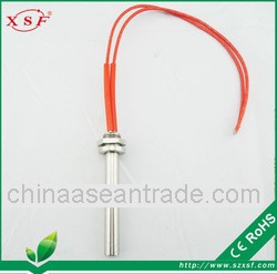 High density MgO heating element cartridge heater with screw