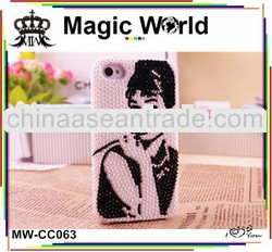 High quality sexy girl full pearl diamond case for samsung galaxy s3