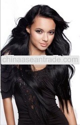 Hot Fashion #1b loose wave virgin human hair peruvian full lace wig 4x4 silk top wholesale