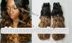 Hot Sale 20" #1B#10 Loose Wave, Ombre Two Tone, Indian human hair weaving