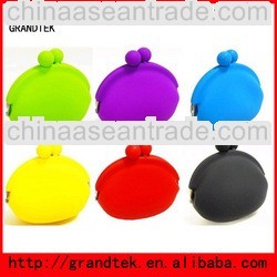 Hot sale silicone coin purse silicone purse wallet with different color
