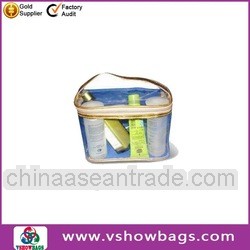 Hot selling clear pvc make up bag with chain handle