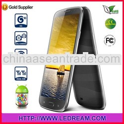 Hotest phone 5 inch HD Screen 1GB RAM Quad Core Mobile Phone S4 I9500 android function mobile phone