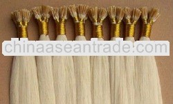 I tip hair extention pre bonded hair extensionwith 100% virgin human hair