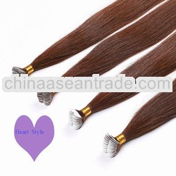 Keratin stick Cheap remy Brazilian tape in hair extensions