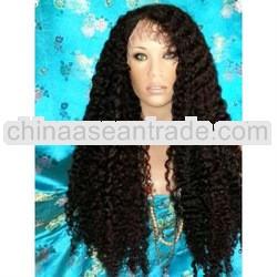 Kinky Curly Brazilian Human Hair Glueless Full Lace Wigs