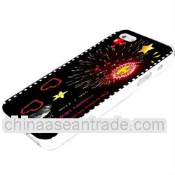 LOVE Heart&Stars firework pattern Slim Hard Shell Skin protective Case Cover for iPhone 5/5s