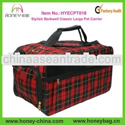 Large Capacity Foldable Plaid Classic Pet Carrier for promotional