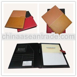 Leather A4 portfoilio with card holder and magnetic closure