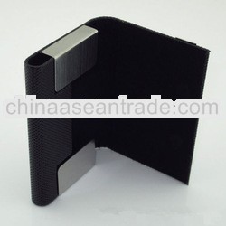 Leather Cover Card Holder Metal
