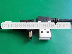 Left angled usb cable AM to down Angled mini BM Cable