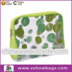 Luxury black patent soft pvc cosmetic bag good design and high quality