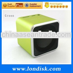 MUSIC ANGEL plays by micro sd TF card+blutooth+download small cube speaker MD06BT