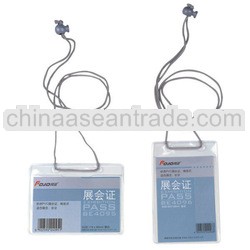 Multi style name card holder with pp string