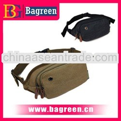 Multifunction fashion canvas fanny pack with compartments