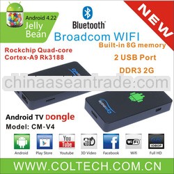 Multifunction quad-Core Android 4.2 tv dongle, rk3188