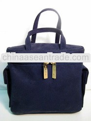 NAVY FAUX SUEDE COSMETIC MAKE UP BAG BULK PURSE WOMAN FASHION BAG