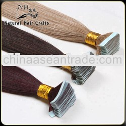 Natural Hair Products 2013 Hot Selling 100%Unprocessed 5A 10-34inch Skin Weft&PU Tape Hair Exten
