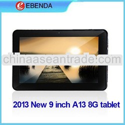 New 9 inch super slim Allwinner A13 android tablet pc 8GB WIFI