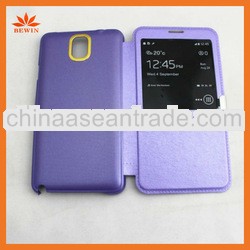 New arrival flip mobile phone cover for note 3 case with big window
